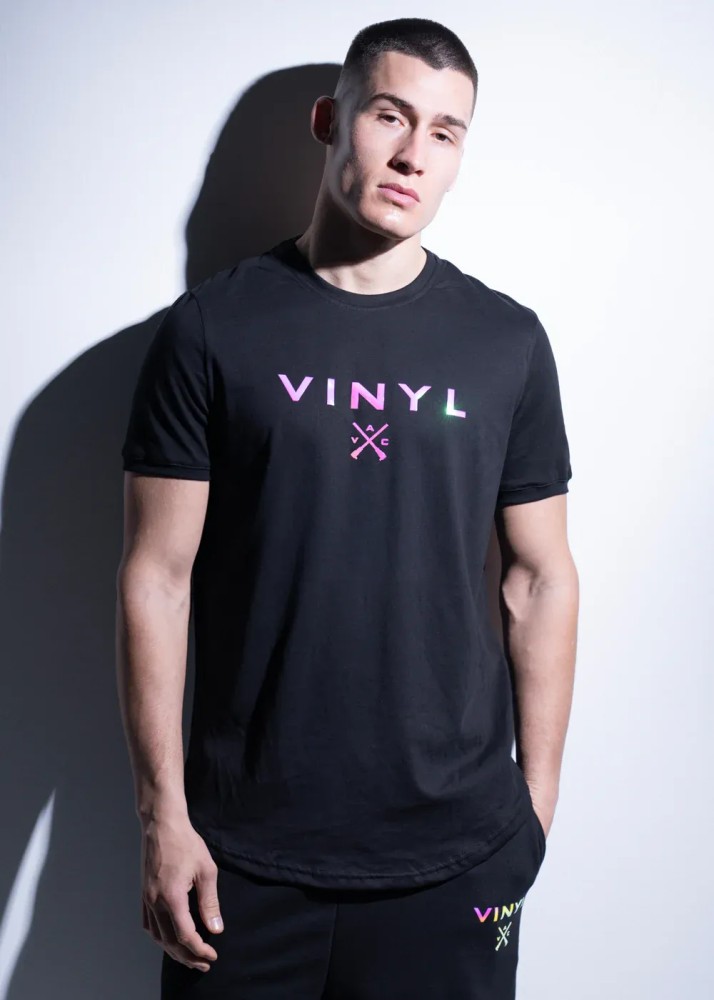 Vinyl Iridescent Logo Tee - Black