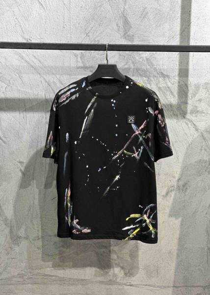 Vinyl Handmade Painted T-shirt - Black