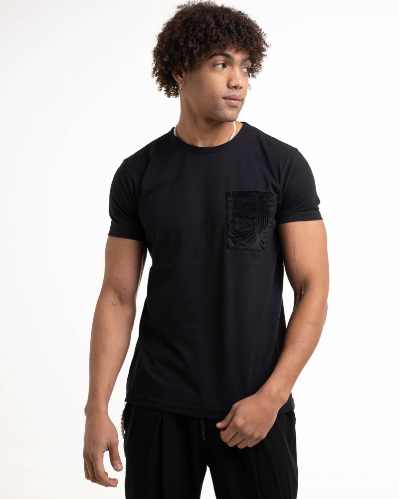 MRT Martini Velvet Pocket T-shirt - Black