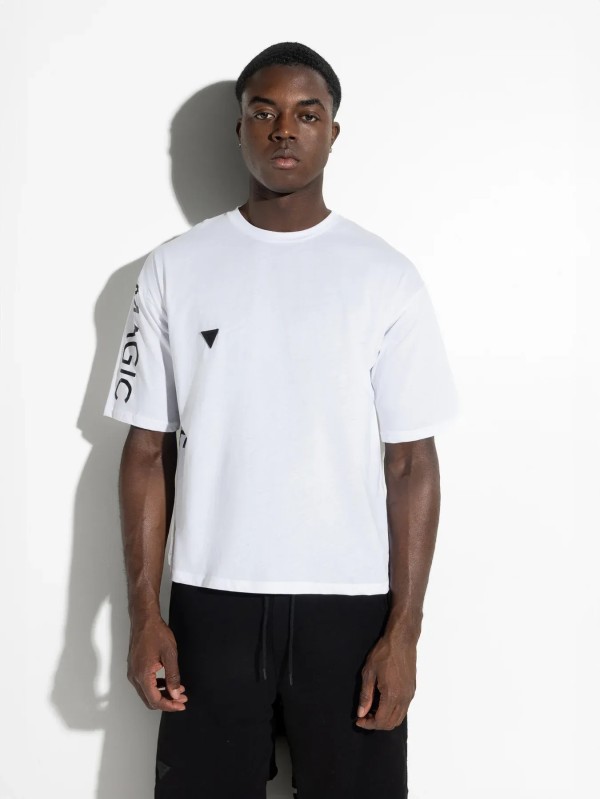 MagicBee Side Logo Oversized Tee - White