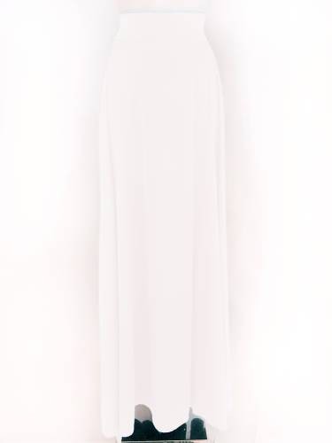 Elegant Maxi Satin Skirt - White