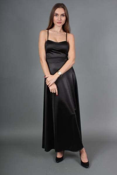 Open Back Maxi Dress - Black