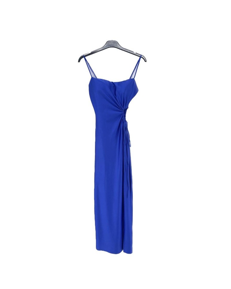 Cut Out Strappy Maxi Dress - Royal Blue