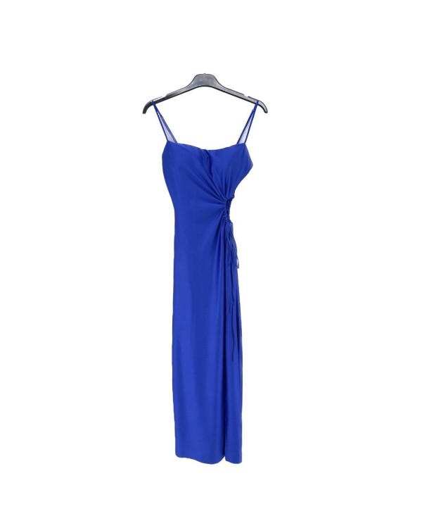 Cut Out Strappy Maxi Dress - Royal Blue