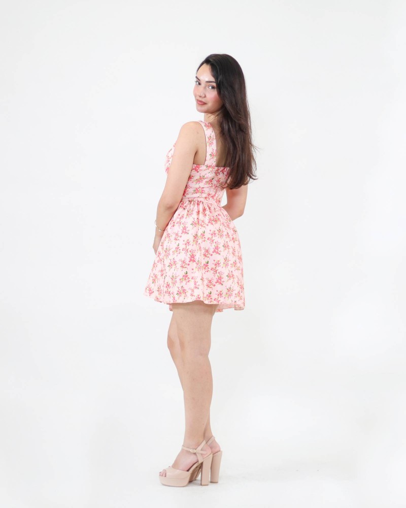 Floral Print Dress - Pink