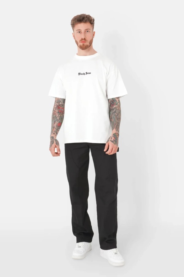 Sixth June Crew Embroidery T-shirt - White