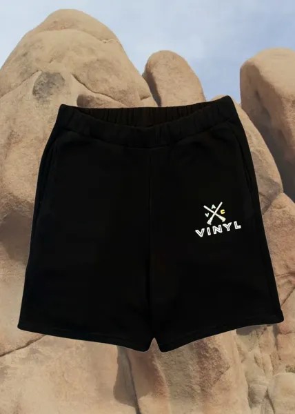 Vinyl Elevated Logo Shorts - Black