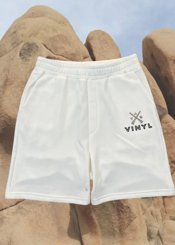 Vinyl Elevated Logo Shorts - White