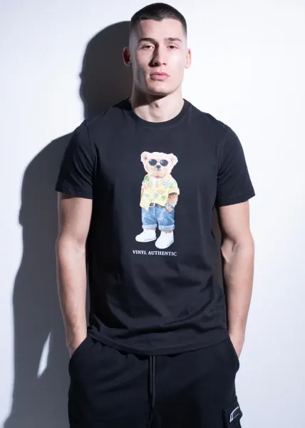 Vinyl Cool Teddy T-shirt - Black