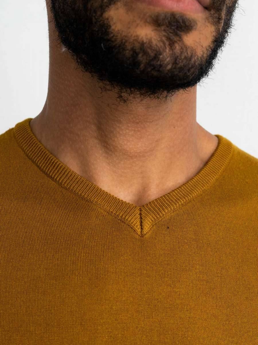 Fine-knit Pullover - Mustard