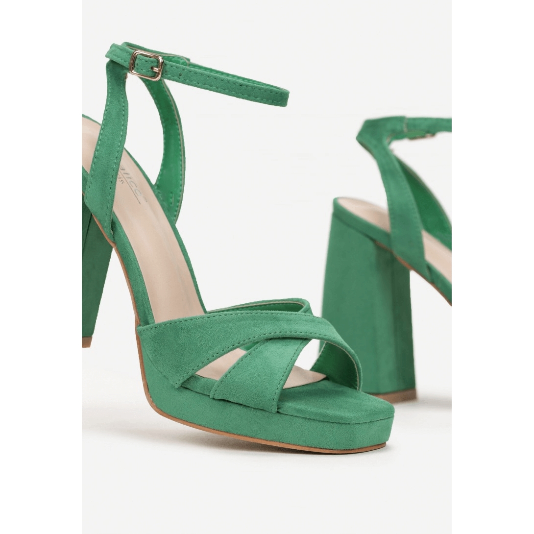 High Heeled Sandals - Green