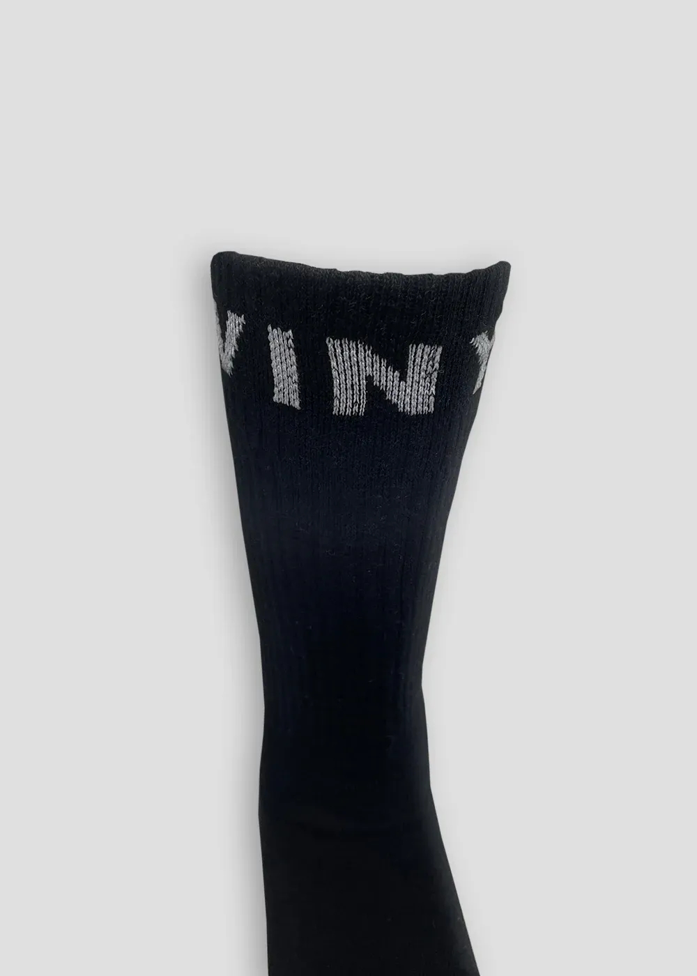 Vinyl Logo Socks - Black