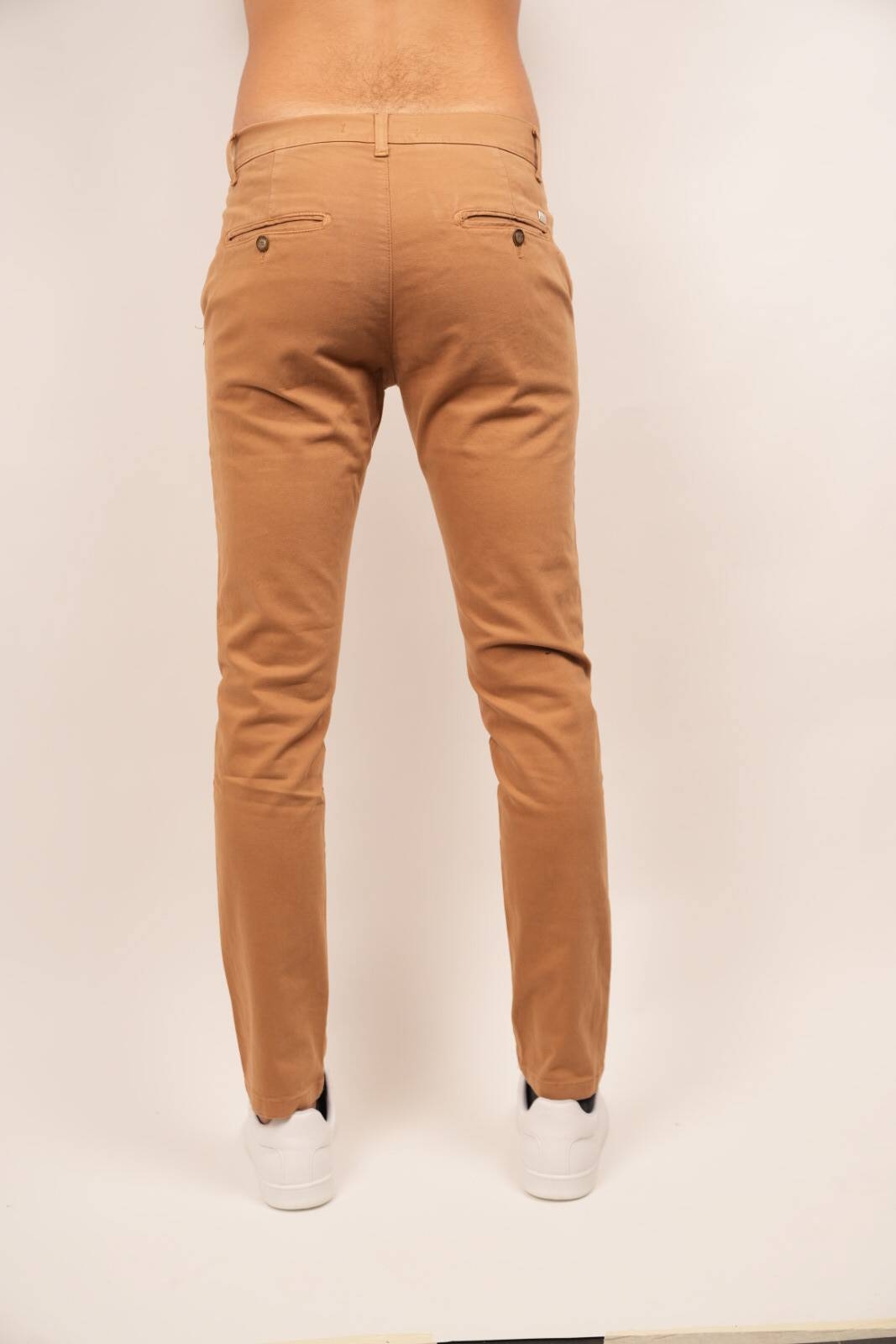 Slim Fit Chino Trousers - Camel