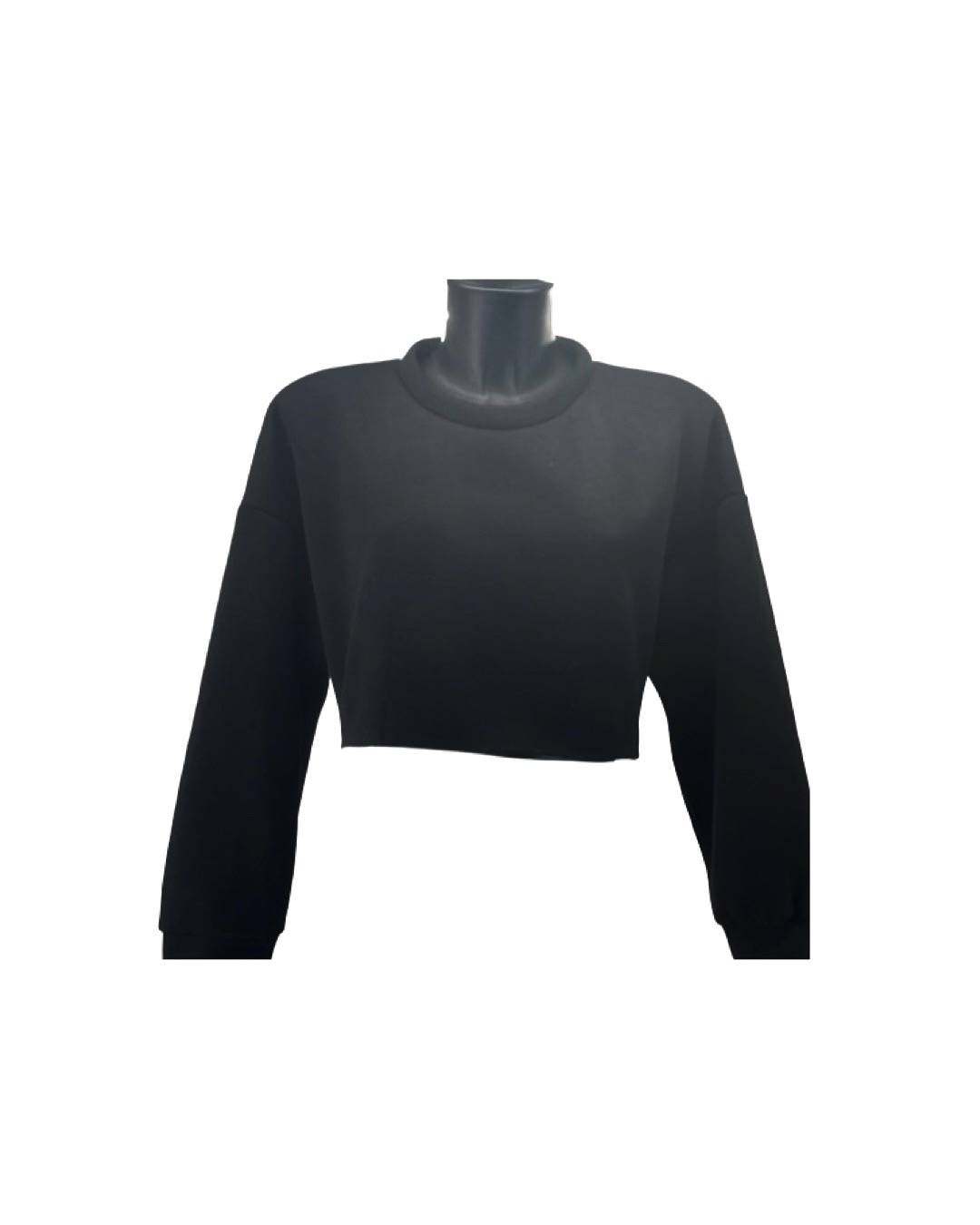 Thick Crop Sweatshirt - Black