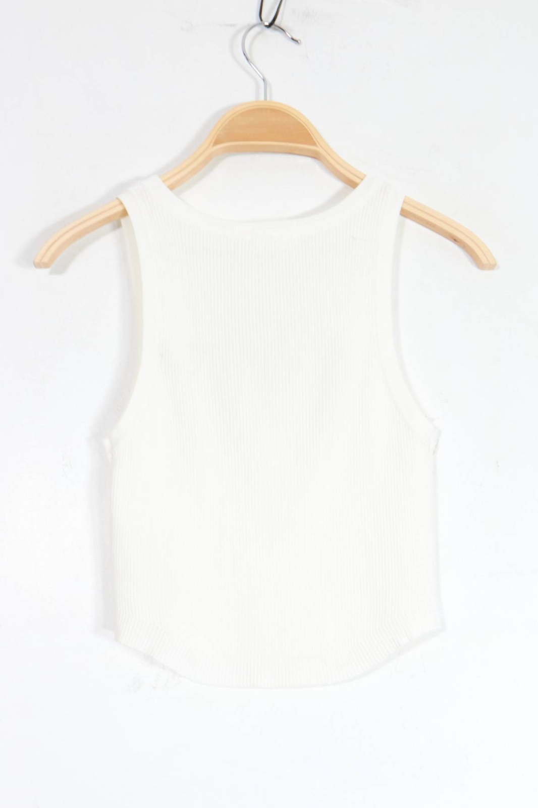Ribbed Crop Top - White