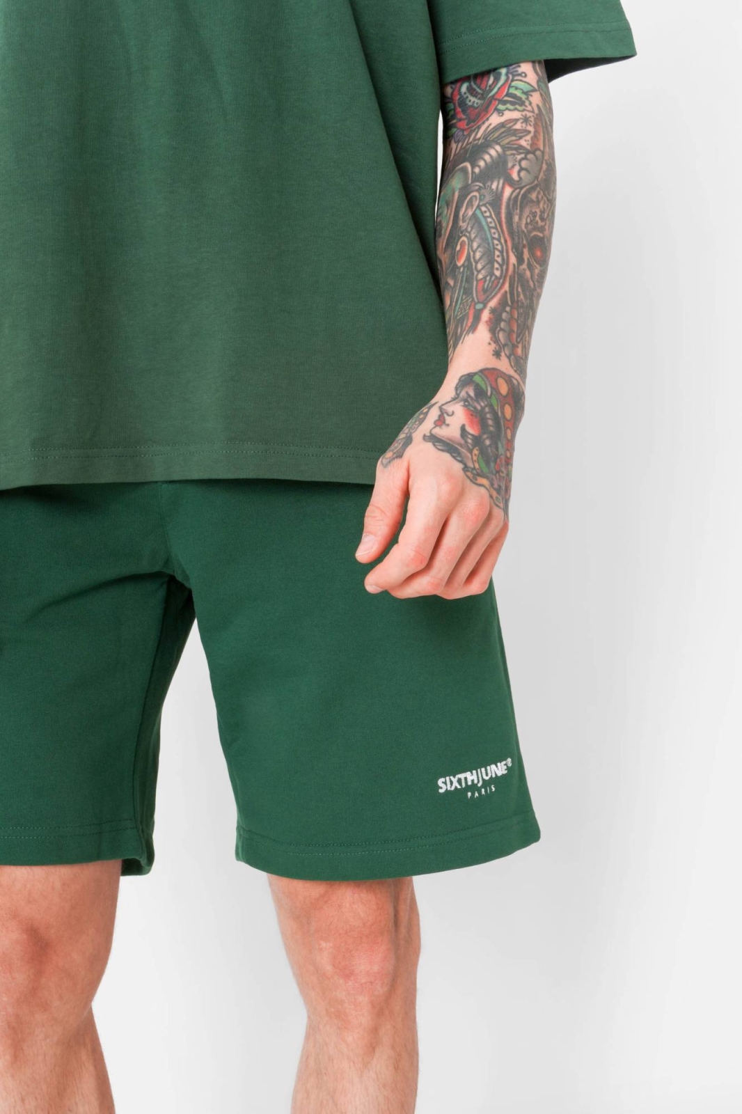 Sixth June Soft Embroidered Logo Shorts - Green