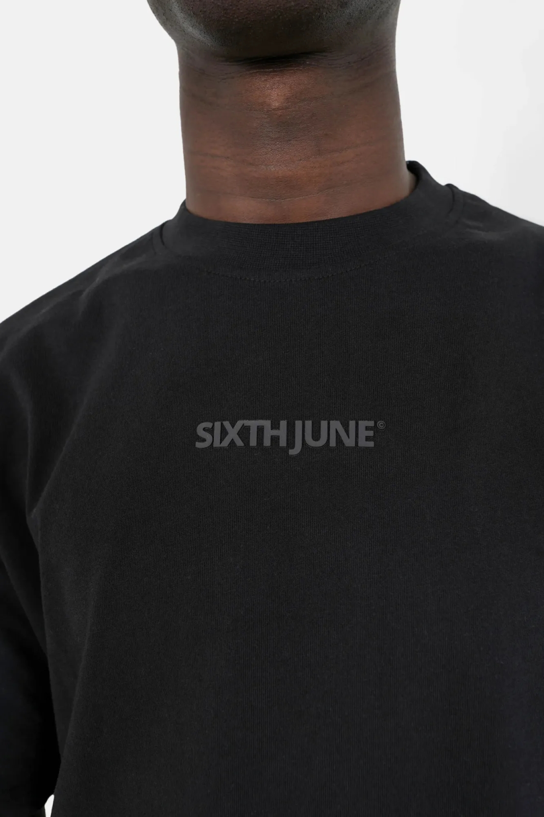 Sixth June Embossed Logo T-shirt - Black