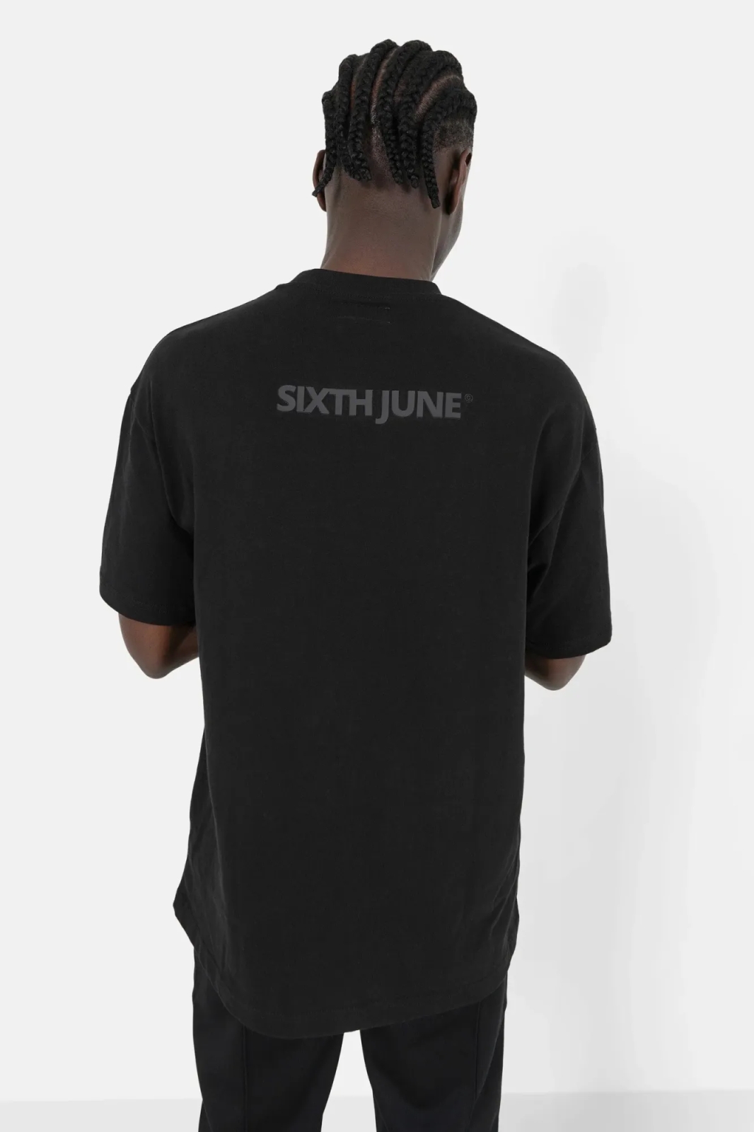 Sixth June Embossed Logo T-shirt - Black