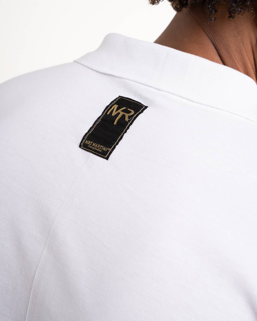 Martini Tricolor Stripes Polo - White