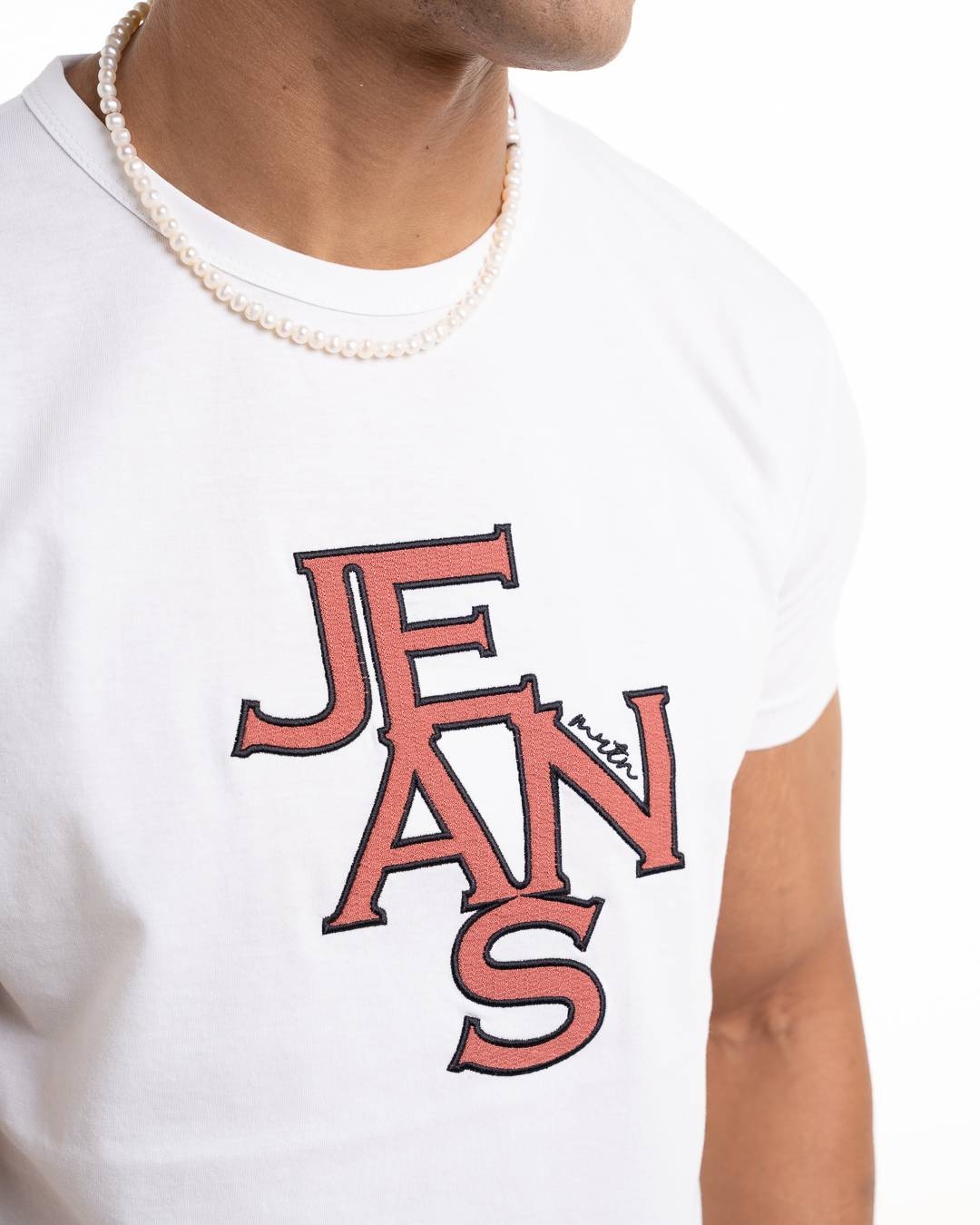 Martini 'Jeans' Embroidery T-shirt - White
