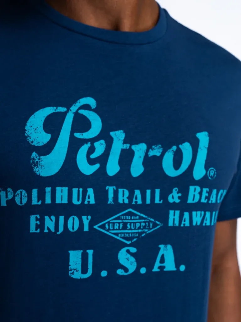 Petrol Artwork T-shirt Sandcastle - Blue