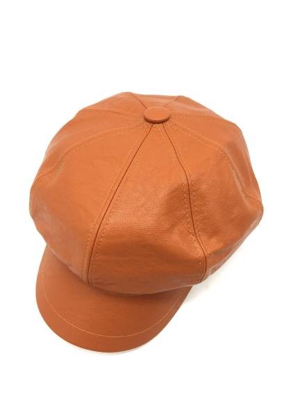 Leather Hat - Camel