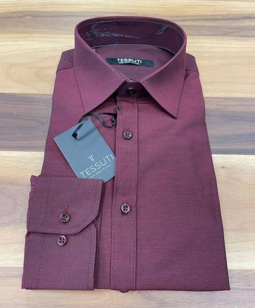 Solid Colour Shirt - Bordeaux