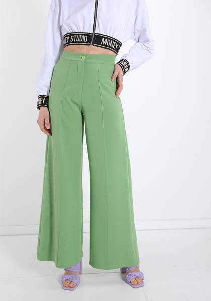 Flared Trousers - Green