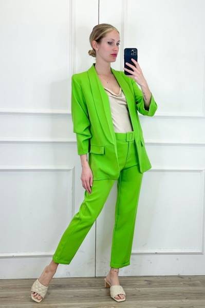 Belted Trousers - Green