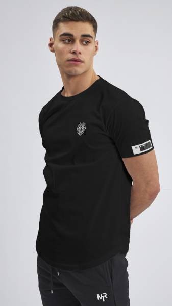Martini T-shirt with Printed Sleeves - Black
