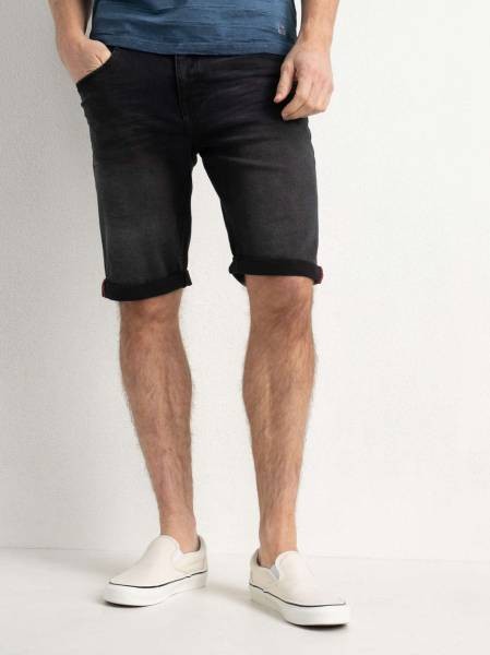 Bullseye Denim Shorts - Black