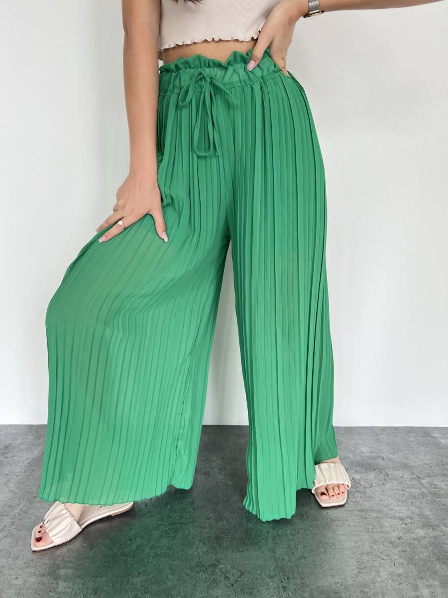 Pleated Pants - Green