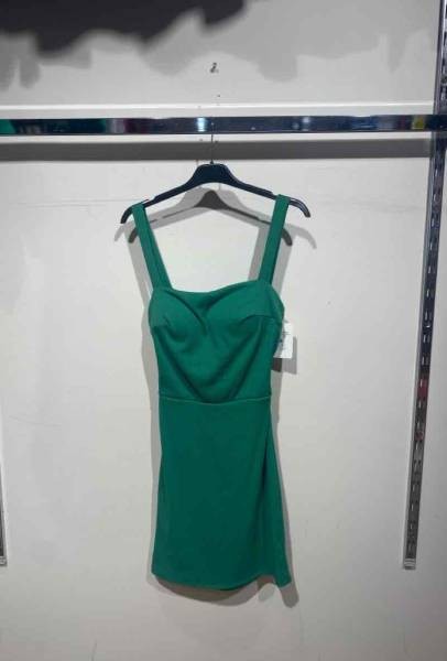Knotted Back Dress - Green