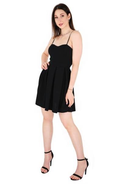 Camisole Fit & Flare Dress - Black