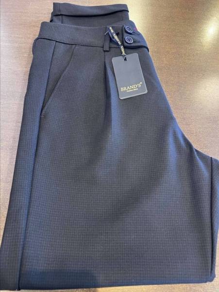 Mini Check Smart Trousers - Blue