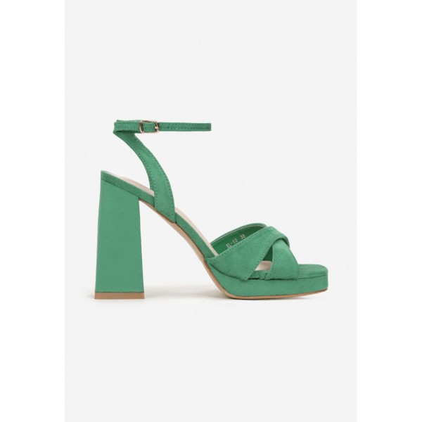 High Heeled Sandals - Green
