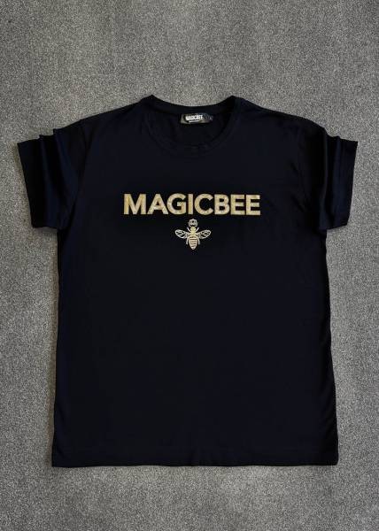 MagicBee Gold Logo Tee - Black