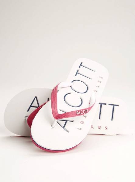 Alcott Flip flops with Logo - White