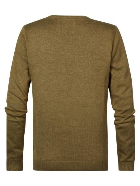 Petrol Fine-knit Pullover Dolton - Beige