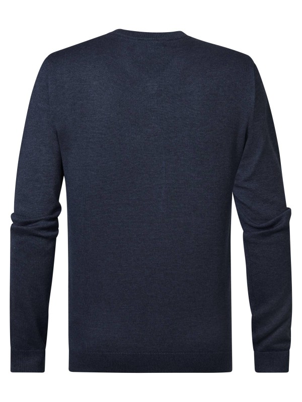 Petrol Fine-knit Pullover Alton - Blue