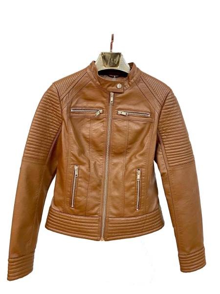 Eco-Leather Jacket - Camel