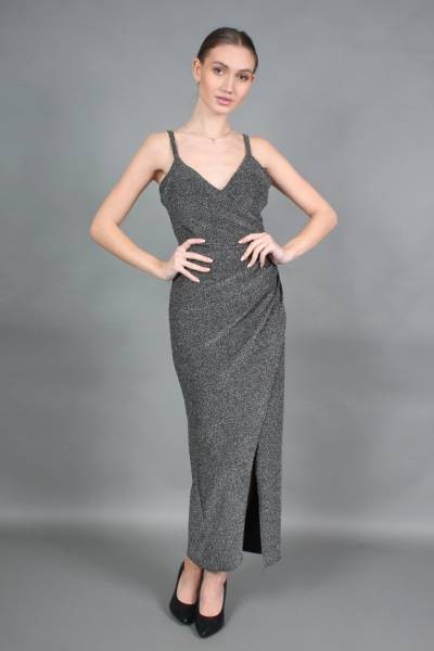 Glitter Elegant Dress - Silver