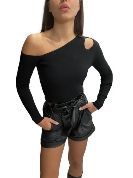 Cut Out Sweater - Black