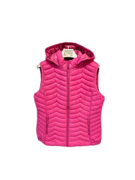 Quilted Vest Jacket - Fuchsia