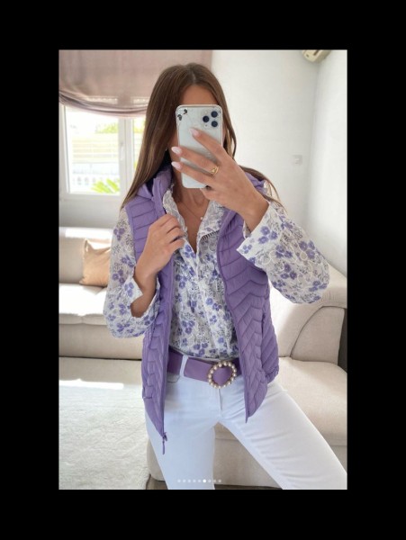Quilted Vest Jacket - Lilac