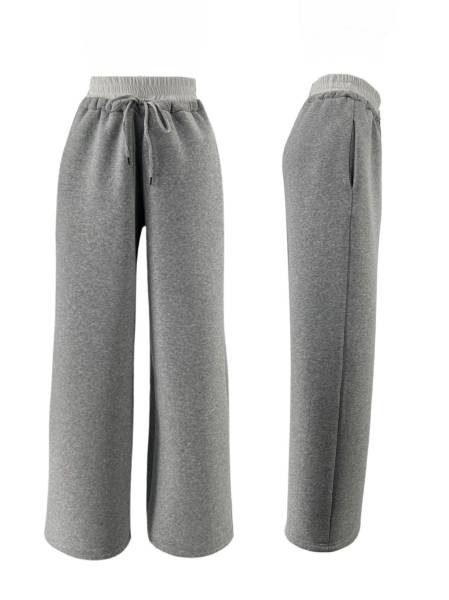 Wide Leg Sweatpants - Grey