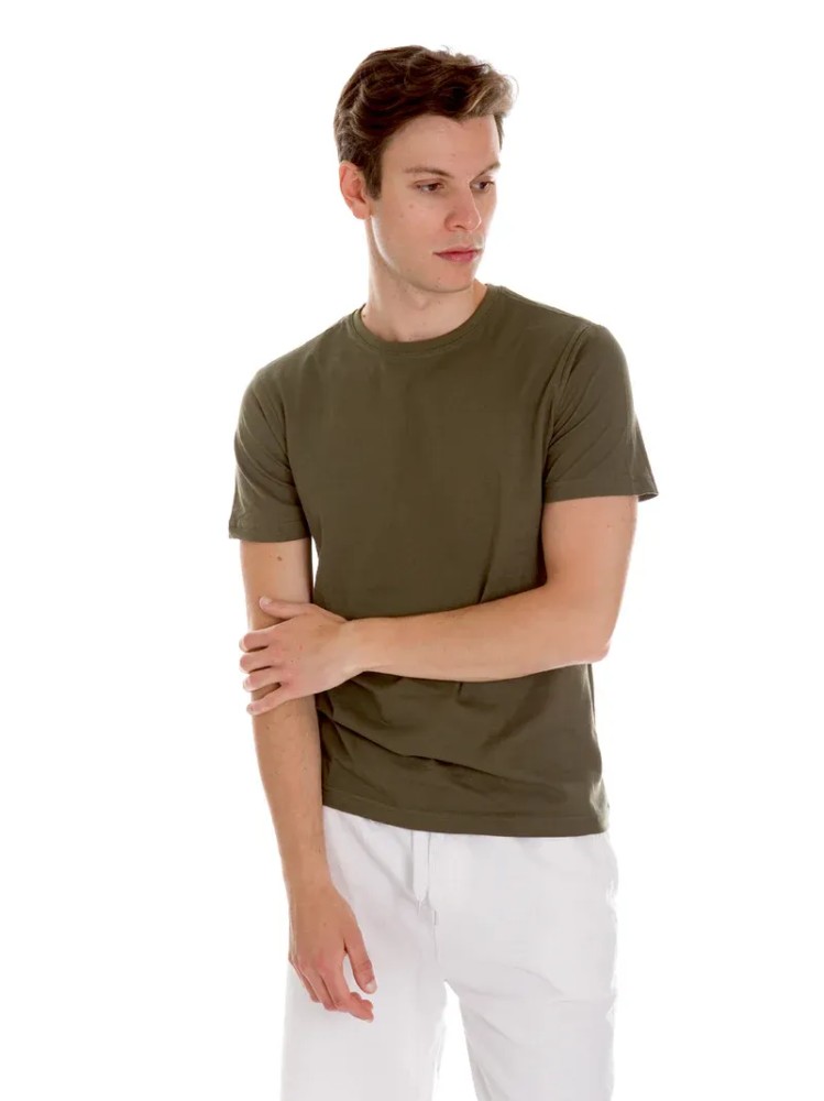 Basic Round Neck T-shirt - Khaki