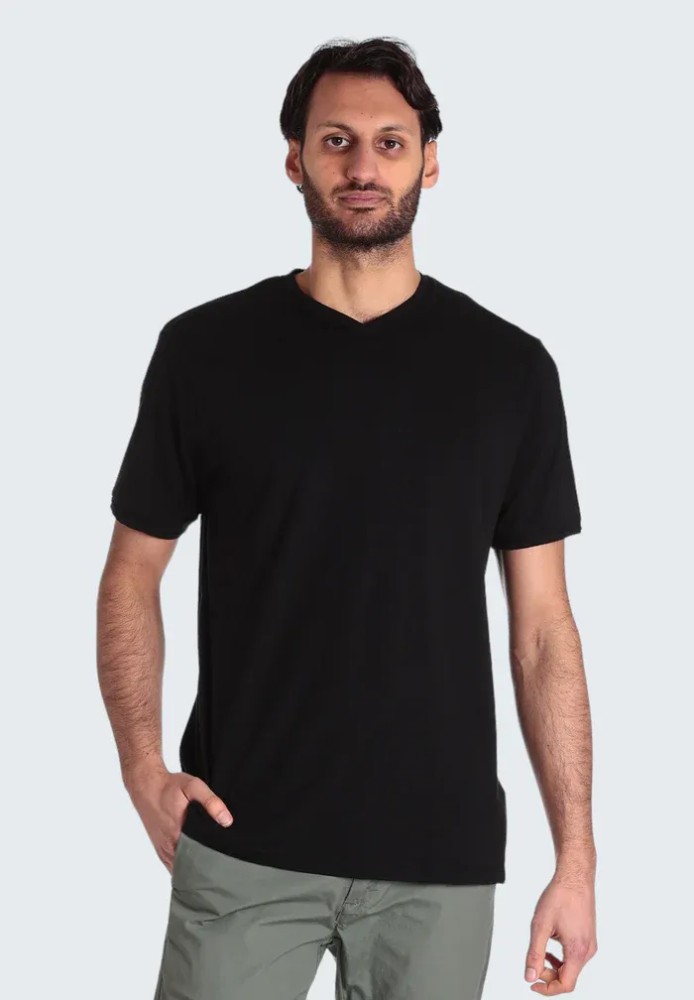 Basic V-Neck T-shirt - Black