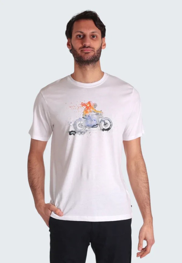 Moto Printed T-shirt - White