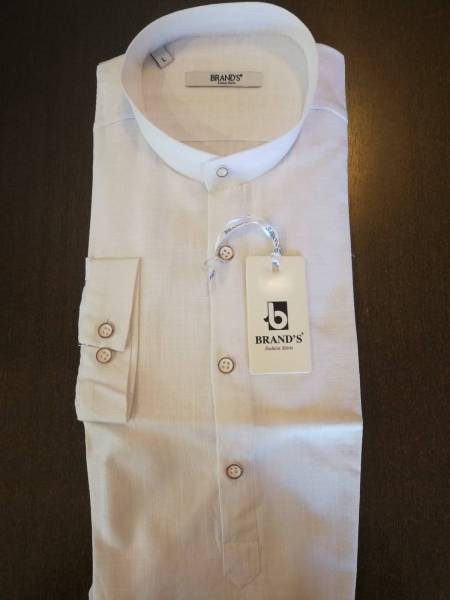 Linen 1/4 Button Shirt - White
